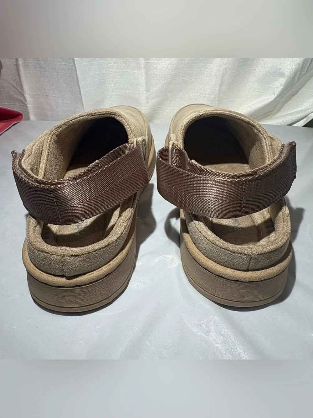 Men's Suede Backstrap Sandals in Tan